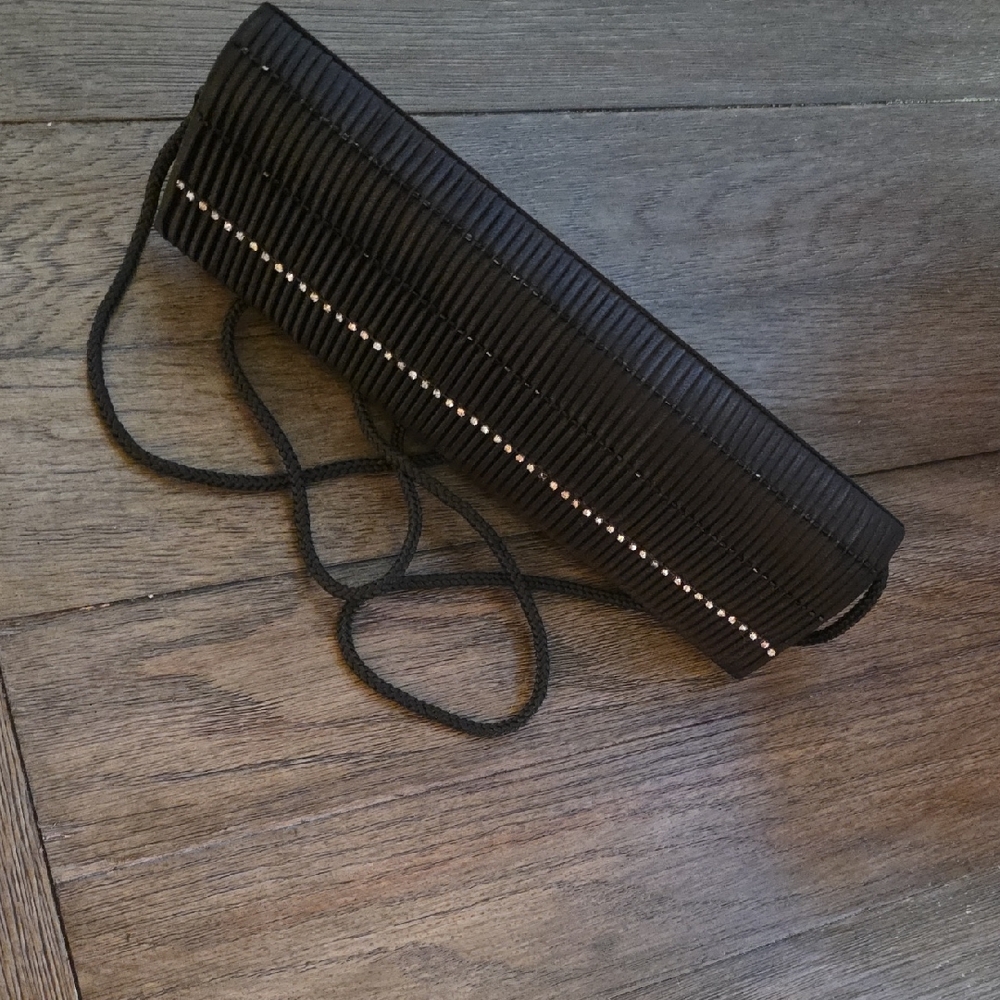 Elegant Black Clutch with Strap